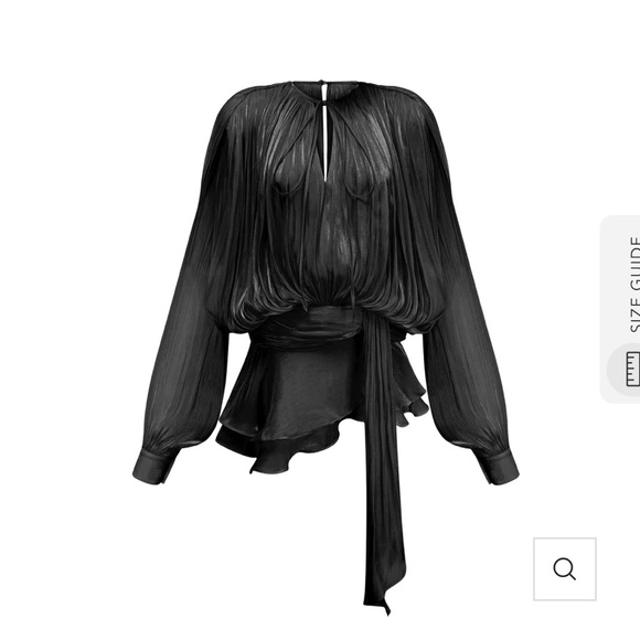 Miss Rosier: EUGÉNIE FULLY-PLEATED RUFFLED MINI DRESS IN BLACK - Picture 2 of 3